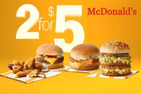 mcdonald's 2 for $ 5.